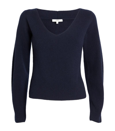 Shop Vince Wool-cashmere V-neck Sweater In Black