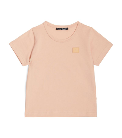 Shop Acne Studios Nash Face T-shirt (4-10 Years) In Pink