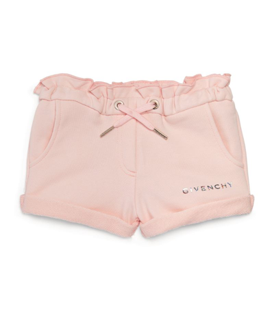 Shop Givenchy Kids Frill-waist Logo Shorts (6-36 Months) In Pink