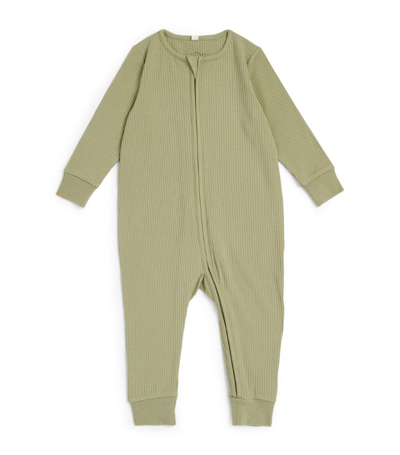 Shop Mori Clever Zip All-in-one (0-12 Months) In Green