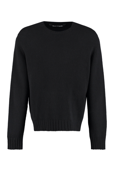 Shop Palm Angels Logo Intarsia Knit Sweater In Black
