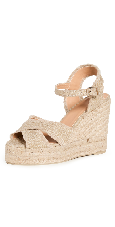 Shop Castaã±er Bromelia Espadrilles In Oro Claro