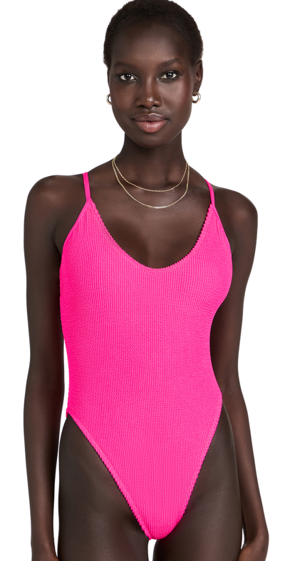 Shop Good American Always Fits One Piece Swimsuit In Hot Pink002