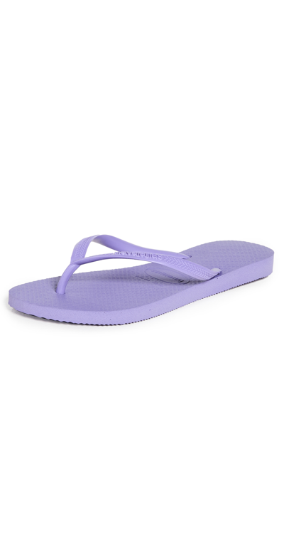 Shop Havaianas Slim Flip Flops In Purple Paisley