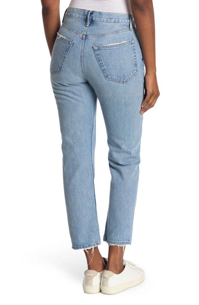 Shop Frame Le Original Ripped High Waist Crop Jeans In Daphne Mend
