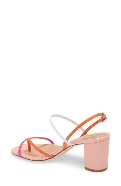 Shop Chinese Laundry Yanna Strappy Sandal In Orange/ Hot Pink Faux Leather