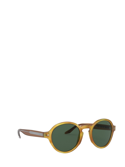 Shop Giorgio Armani Sunglasses In Yellow Havana