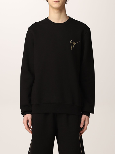 Shop Giuseppe Zanotti Sweatshirt  Design Men In Black