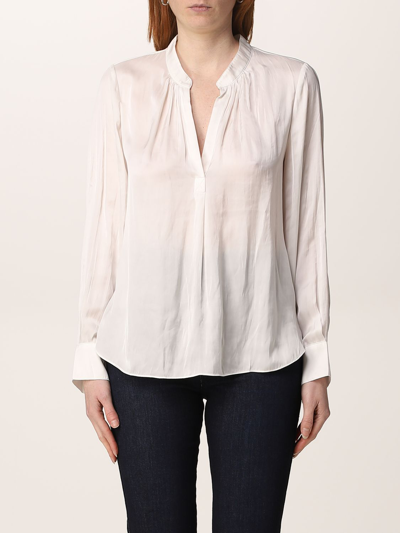 Shop Zadig & Voltaire Satin Shirt In White