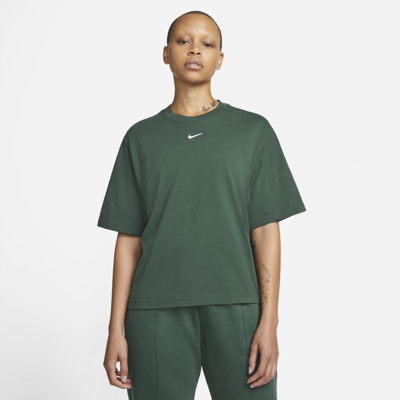 Shop Nike Sportswear Essentials Women's Boxy T-shirt In Pro Green,white