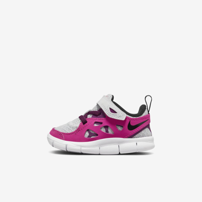 Shop Nike Free Run 2 Baby/toddler Shoes In Pure Platinum,pink Prime,sangria,black