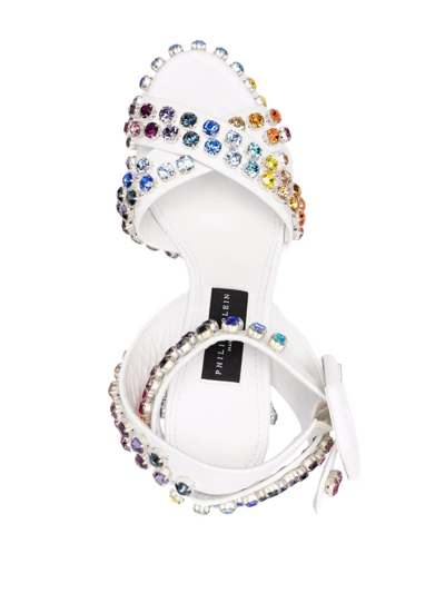 Philipp Plein Crystal-embellished Sandals In White