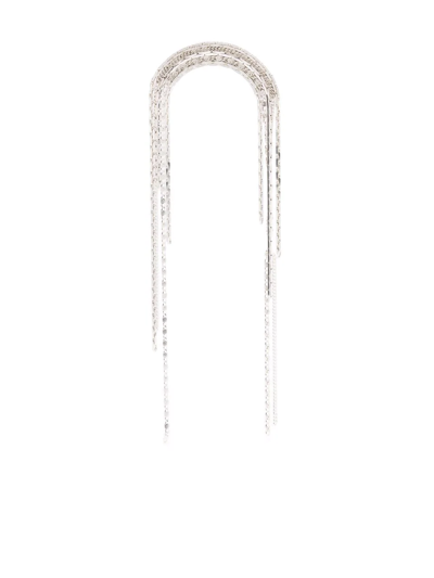 Shop Wouters & Hendrix Serpentine Falling Chains Statement Earring In Silber
