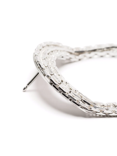 Wouters & Hendrix Serpentine Falling Chains Statement Earring In Silber