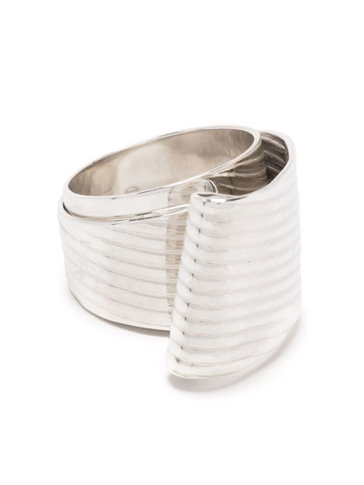 Shop Wouters & Hendrix Serpentine Statement Wave Ring In Silber