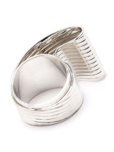 Shop Wouters & Hendrix Serpentine Statement Wave Ring In Silber