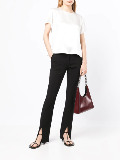 Shop Galvan Palazzo Draped Shirt In White