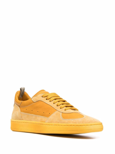 Officine Creative Two-tone Suede Sneakers In Gelb