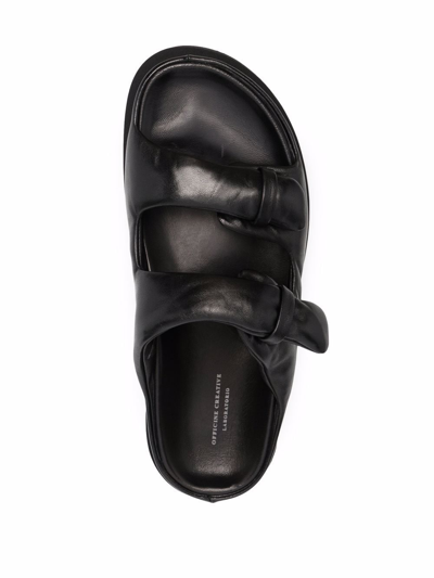 Shop Officine Creative Padded Slip-on Sandals In Schwarz