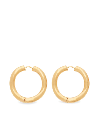 Charlotte Chesnais Gold Vermeil Maxi Wave Hoop Earrings In Gold