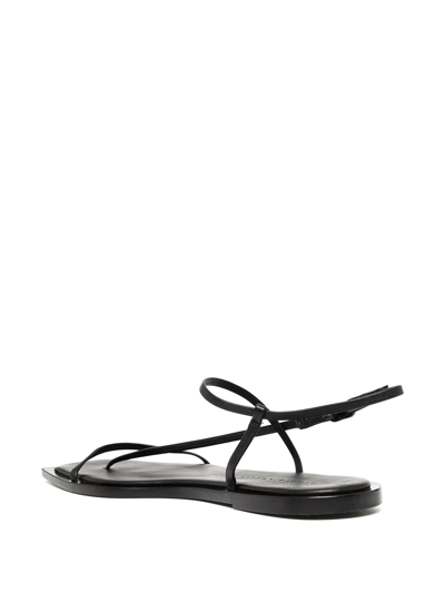 Studio Amelia Filament Squared Flat Flip Flops In Schwarz