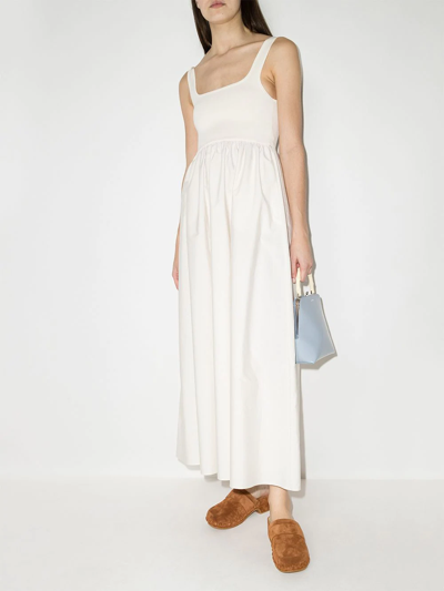 Shop Matteau Square-neck Sleeveless Maxi Dress In Nude