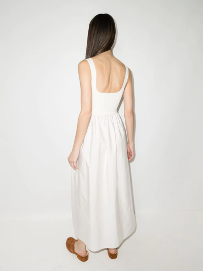 Shop Matteau Square-neck Sleeveless Maxi Dress In Nude