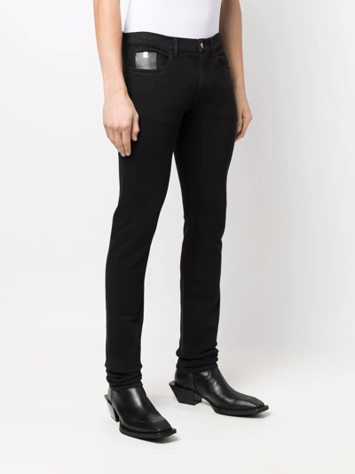 Shop Alyx Dark-wash Skinny-cut Jeans In Black