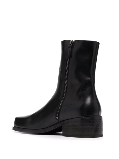 Marsèll Square-toe Block-heel Boots In Schwarz