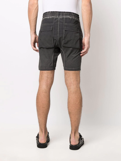 Shop Thom Krom Drawstring-waist Drop-crotch Shorts In Grau