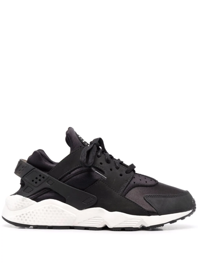 Nike huarache best sale black suede