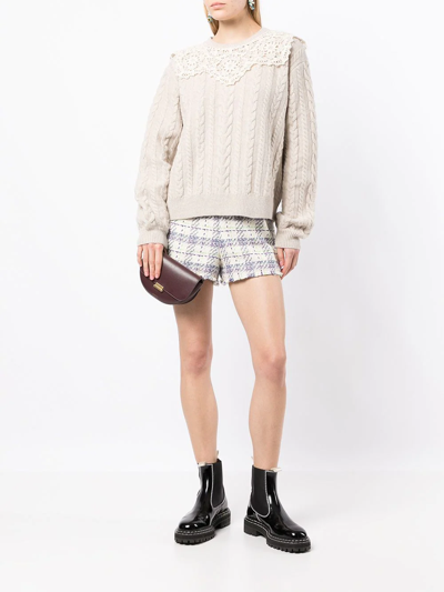 Bapy By *a Bathing Ape® Cable-knit Wool Jumper In Grau