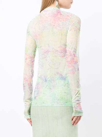 Bapy By *a Bathing Ape® Tie-dye Mock Neck Top In Grün