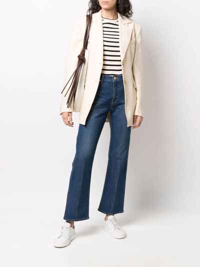 Tu Es Mon Tresor High-waisted Flared Jeans In Blau