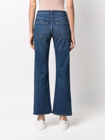 Tu Es Mon Tresor High-waisted Flared Jeans In Blau
