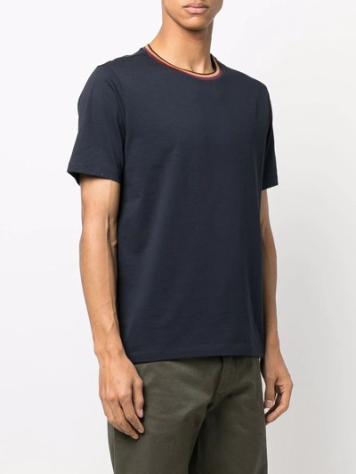 Paul Smith Blue Cotton T-shirt In Blau
