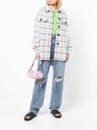 Bapy By *a Bathing Ape® Oversize Check Shirt Jacket In Weiss