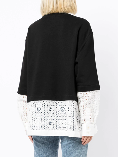 Bapy By *a Bathing Ape® Floral Cut-out Long-sleeve T-shirt In Schwarz