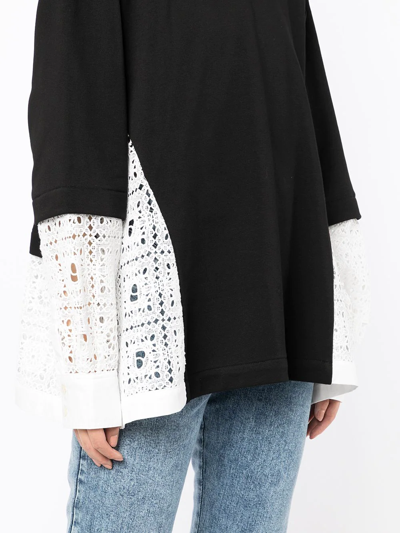 Bapy By *a Bathing Ape® Floral Cut-out Long-sleeve T-shirt In Schwarz