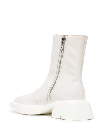 Shop Both Gang Leather Ankle Boots In Weiss