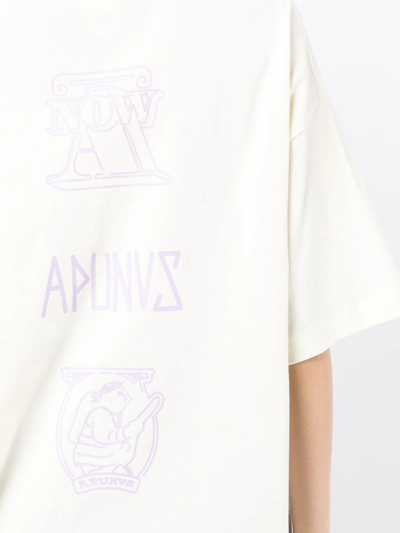 Shop Aape By A Bathing Ape Logo-print Oversized T-shirt In Weiss