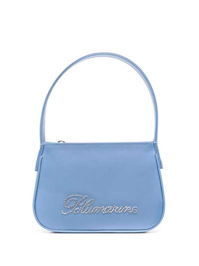 Blumarine Crystal Logo Small Top Handle Bag In Sky Blue | ModeSens