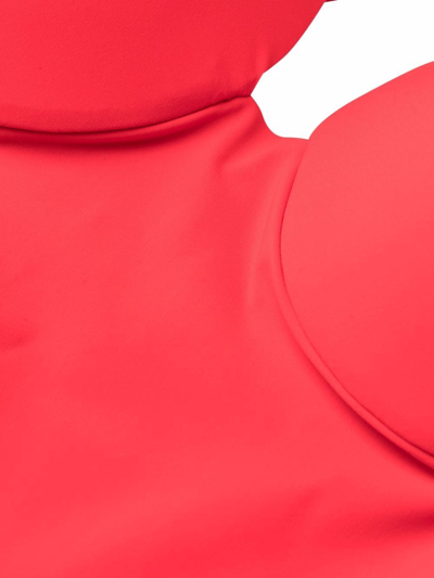 Magda Butrym Red Retro Bustier One-piece Swimsuit In Rot