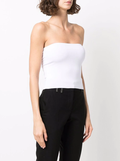 Shop Brunello Cucinelli Bandeau-style Top In Weiss