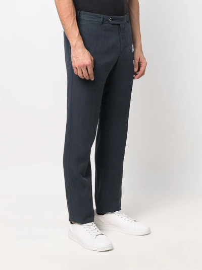 Pt Torino Straight-leg Chino Trousers In Blau