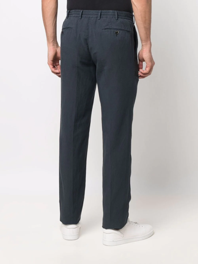 Pt Torino Straight-leg Chino Trousers In Blau