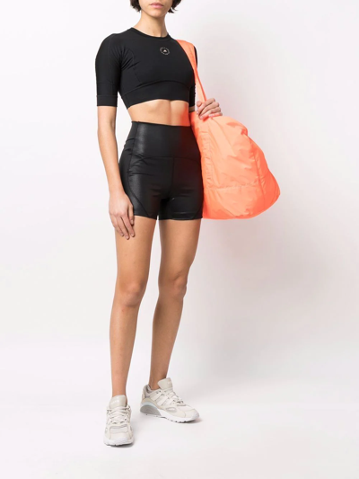 Shop Adidas By Stella Mccartney Truestrenght Yoga Shorts In Schwarz