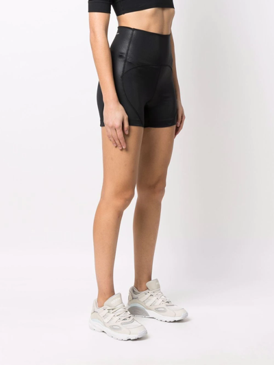 Shop Adidas By Stella Mccartney Truestrenght Yoga Shorts In Schwarz