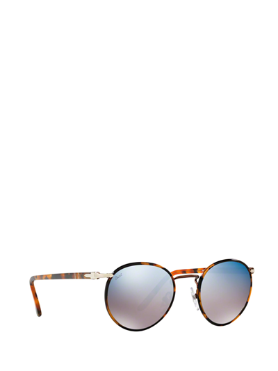 Shop Persol Sunglasses In Brown &amp; Striped Grey &amp; Beige