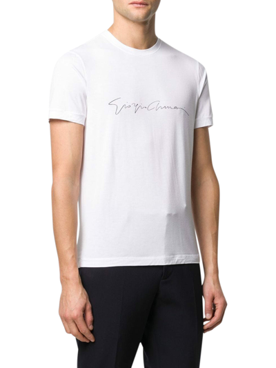 Shop Giorgio Armani T-shirt With Print In White